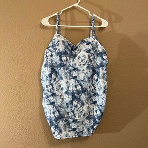 Blue tie dye target women’s maternity swim suit bottoms. size XL. NWT.